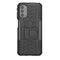 For Motorola Moto G31 / G41 Tire Texture TPU + PC Phone Case with Holder(Black)