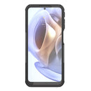 For Motorola Moto G31 / G41 Tire Texture TPU + PC Phone Case with Holder(Black)