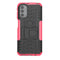 For Motorola Moto G31 / G41 Tire Texture TPU + PC Phone Case with Holder(Pink)