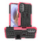 For Motorola Moto G31 / G41 Tire Texture TPU + PC Phone Case with Holder(Pink)