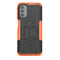For Motorola Moto G31 / G41 Tire Texture TPU + PC Phone Case with Holder(Orange)