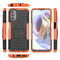 For Motorola Moto G31 / G41 Tire Texture TPU + PC Phone Case with Holder(Orange)