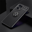 For OPPO Find X5 Pro Metal Ring Holder TPU Phone Case(Black)