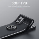 For OPPO Find X5 Pro Metal Ring Holder TPU Phone Case(Black)