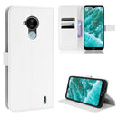 For Nokia C30 Diamond Texture Leather Phone Case(White)