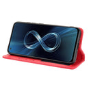 For Asus Zenfone 8 / 8Z Magnetic Buckle Retro Crazy Horse Leather Phone Case(Red)