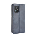 For Asus Zenfone 8 / 8Z Magnetic Buckle Retro Crazy Horse Leather Phone Case(Blue)