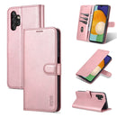 For Samsung Galaxy A13 4G AZNS Skin Feel Calf Texture Horizontal Flip Leather Phone Case(Rose Gold)
