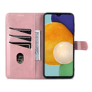 For Samsung Galaxy A13 4G AZNS Skin Feel Calf Texture Horizontal Flip Leather Phone Case(Rose Gold)