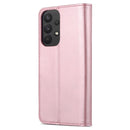 For Samsung Galaxy A33 5G AZNS Skin Feel Calf Texture Horizontal Flip Leather Phone Case(Rose Gold)
