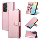 For Samsung Galaxy A53 5G AZNS Skin Feel Calf Texture Horizontal Flip Leather Phone Case(Rose Gold)
