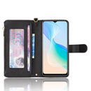 For vivo Y33s / Y21 2021 / Y21s Litchi Texture Zipper Leather Phone Case(Black)