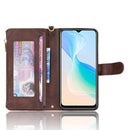 For vivo Y33s / Y21 2021 / Y21s Litchi Texture Zipper Leather Phone Case(Brown)