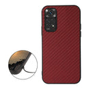 For Xiaomi Redmi Note 11 4G Global / Note 11S Accurate Hole Carbon Fiber Texture Shockproof Case(Red)