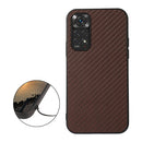 For Xiaomi Redmi Note 11 4G Global / Note 11S Accurate Hole Carbon Fiber Texture Shockproof Case(Brown)