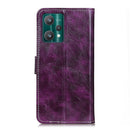 For OPPO Realme 9 Pro 5G Foreign / Realme V25 China / Realme Q5 5G China Retro Crazy Horse Texture Leather Phone Case(Purple)