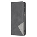 For Motorola Moto G31 / G41 Side Fingerprint Version Prismatic Invisible Magnetic Leather Phone Case(Black)