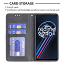 For OPPO Realme 9 Pro+ Prismatic Invisible Magnetic Leather Phone Case(Black)