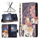 For Nokia G21 / G11 Colored Drawing Pattern Zipper Leather Phone Case(Flower Elephants)