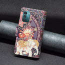For Nokia G21 / G11 Colored Drawing Pattern Zipper Leather Phone Case(Flower Elephants)