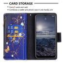 For Nokia G21 / G11 Colored Drawing Pattern Zipper Leather Phone Case(Purple Butterfly)