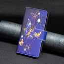 For Nokia G21 / G11 Colored Drawing Pattern Zipper Leather Phone Case(Purple Butterfly)