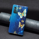 For Nokia G21 / G11 Colored Drawing Pattern Zipper Leather Phone Case(Gold Butterfly)