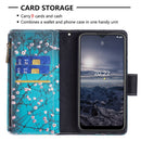 For Nokia G21 / G11 Colored Drawing Pattern Zipper Leather Phone Case(Plum Blossom)