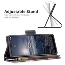 For Nokia G21 / G11 Colored Drawing Pattern Zipper Leather Phone Case(Lotus)