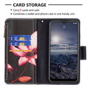 For Nokia G21 / G11 Colored Drawing Pattern Zipper Leather Phone Case(Lotus)