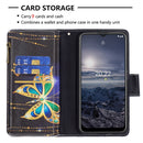 For Nokia G21 / G11 Colored Drawing Pattern Zipper Leather Phone Case(Big Butterfly)