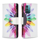 For Nokia G21 / G11 Colored Drawing Pattern Zipper Leather Phone Case(Sun Flower)