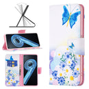 For OPPO A36 / Realme 9i Colored Drawing Pattern Leather Phone Case(Butterfly Love)
