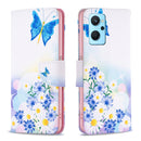 For OPPO A36 / Realme 9i Colored Drawing Pattern Leather Phone Case(Butterfly Love)