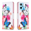 For OPPO A36 / Realme 9i Colored Drawing Pattern Leather Phone Case(Butterflies)