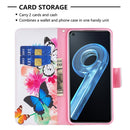 For OPPO A36 / Realme 9i Colored Drawing Pattern Leather Phone Case(Butterflies)