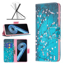 For OPPO A36 / Realme 9i Colored Drawing Pattern Leather Phone Case(Plum Blossom)