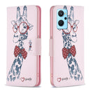 For OPPO A36 / Realme 9i Colored Drawing Pattern Leather Phone Case(Deer)