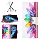 For OPPO A36 / Realme 9i Colored Drawing Pattern Leather Phone Case(Sun Flower)