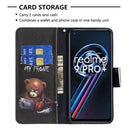 For OPPO Realme 9 Pro+ Colored Drawing Pattern Leather Phone Case(Bear)