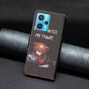 For OPPO Realme 9 Pro+ Colored Drawing Pattern Leather Phone Case(Bear)