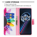 For OPPO Realme 9 Pro+ Colored Drawing Pattern Leather Phone Case(Sun Flower)