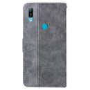 For Huawei Y6 2019 Geometric Embossed Leather Phone Case(Grey)