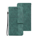 For Huawei Y6 2019 Geometric Embossed Leather Phone Case(Green)