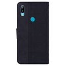 For Huawei Y6 2019 Geometric Embossed Leather Phone Case(Black)