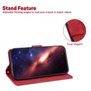 For Huawei Y6 2019 Geometric Embossed Leather Phone Case(Red)
