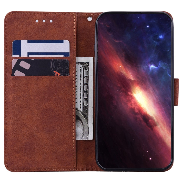 For Tecno Spark Go 2020 / Spark 6 Go Geometric Embossed Leather Phone Case(Brown)
