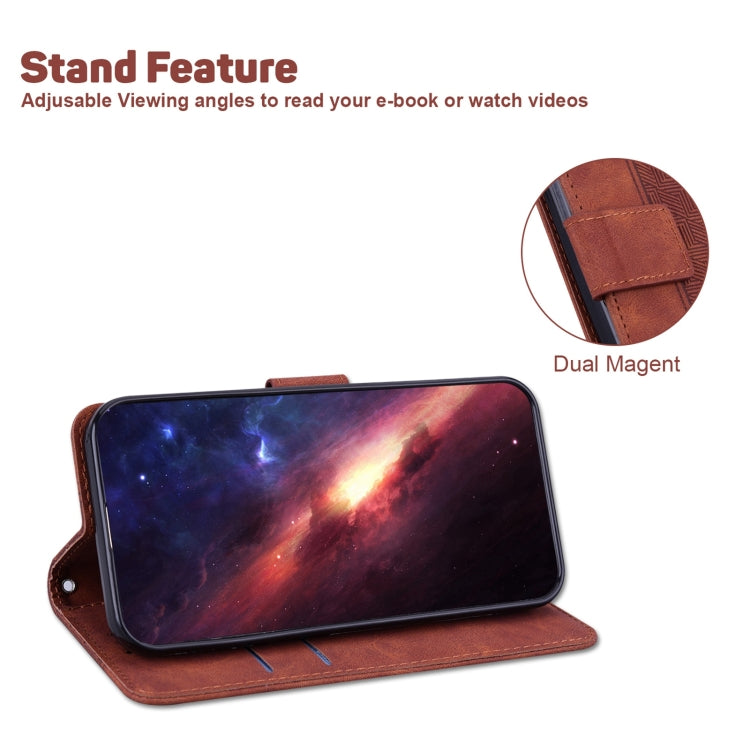 For Tecno Spark Go 2020 / Spark 6 Go Geometric Embossed Leather Phone Case(Brown)