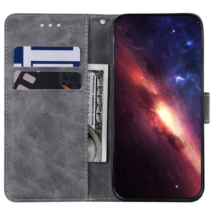 For Tecno Spark Go 2020 / Spark 6 Go Geometric Embossed Leather Phone Case(Grey)