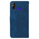 For Tecno Spark Go 2020 / Spark 6 Go Geometric Embossed Leather Phone Case(Blue)